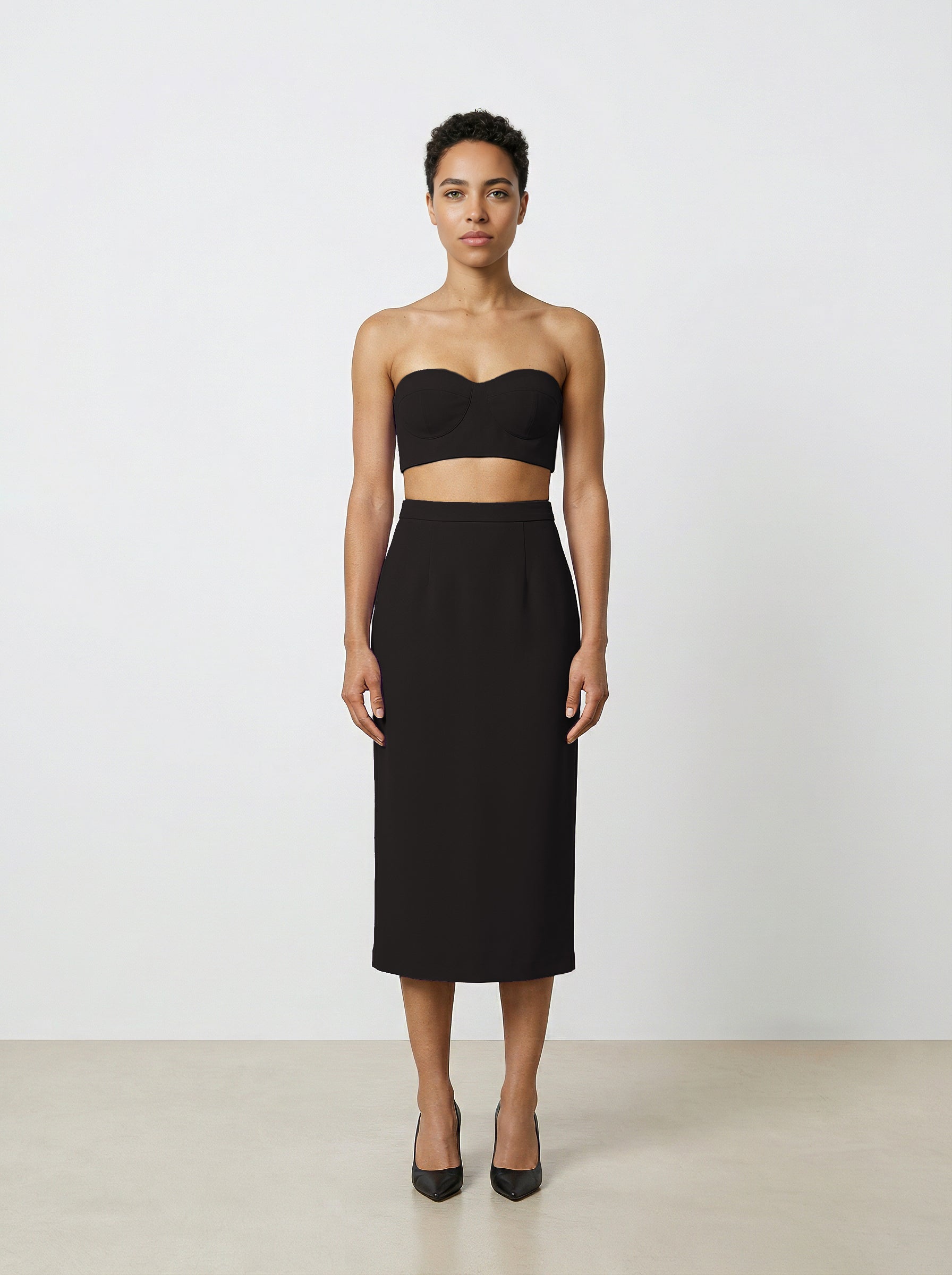 BRALETTE/ ORGANIC SUMMER WOOL/ BLACK