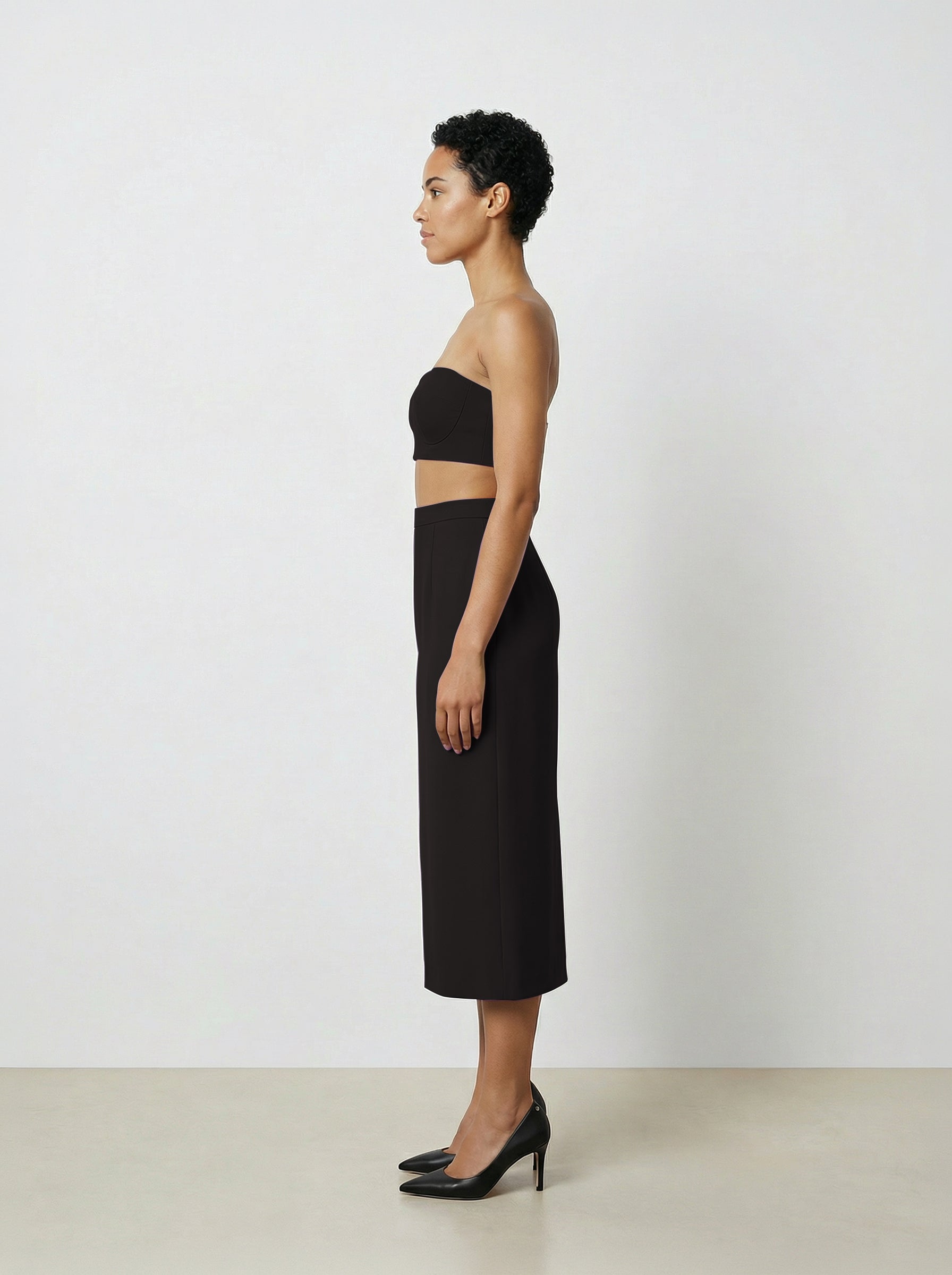 BRALETTE/ ORGANIC SUMMER WOOL/ BLACK