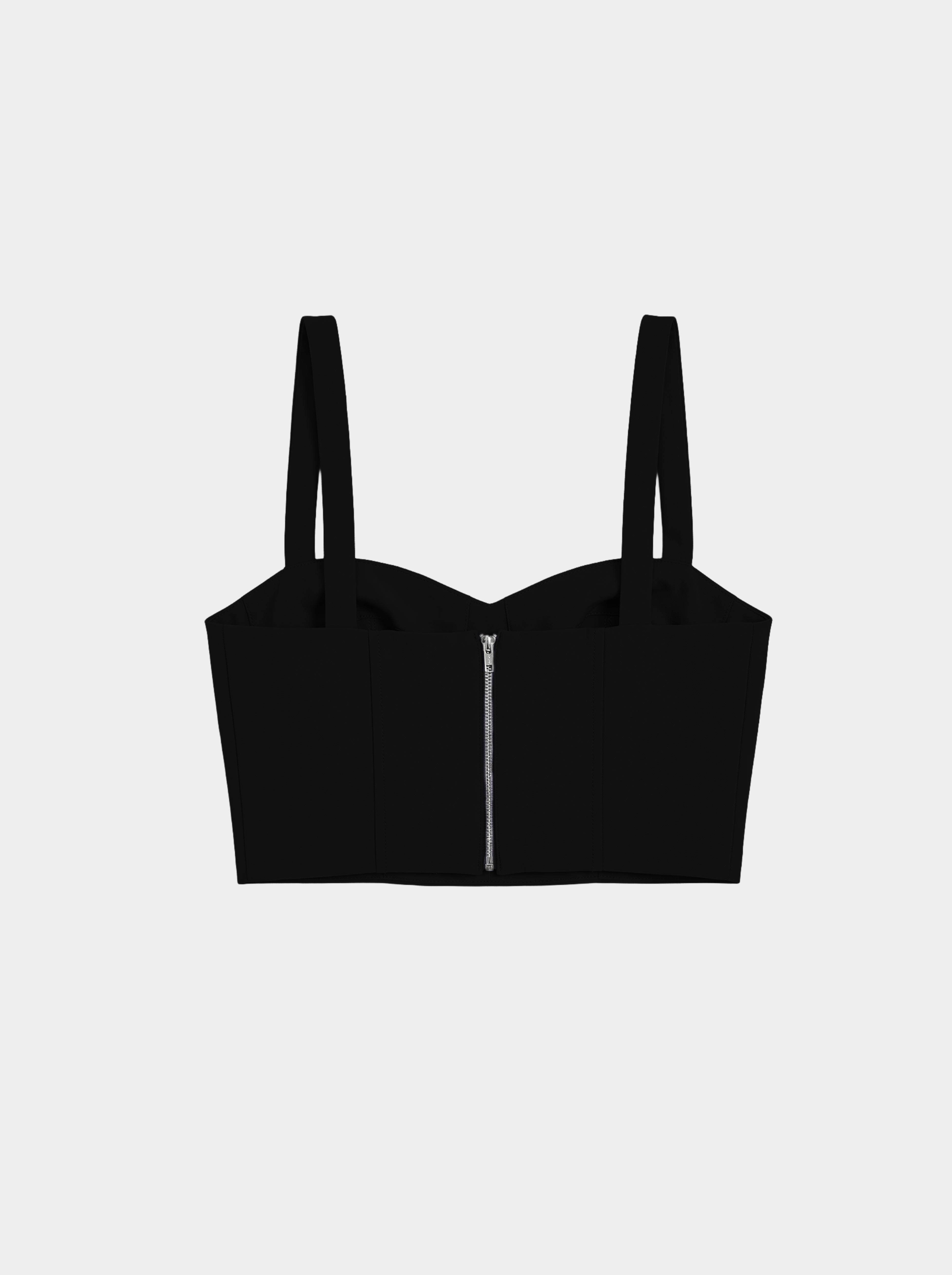 Black Wool corset top back view